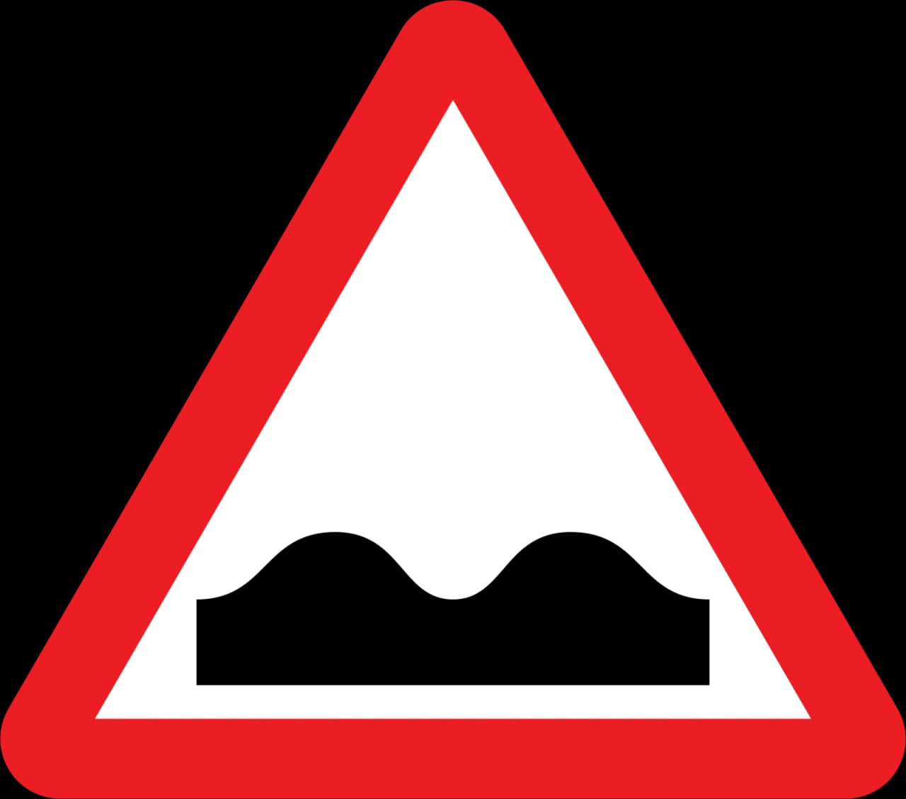 556 - Uneven road road sign
