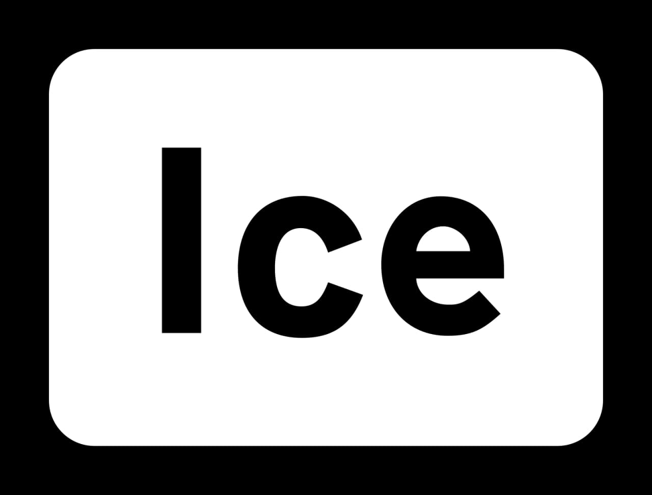 554.3 - Ice warning plate road sign