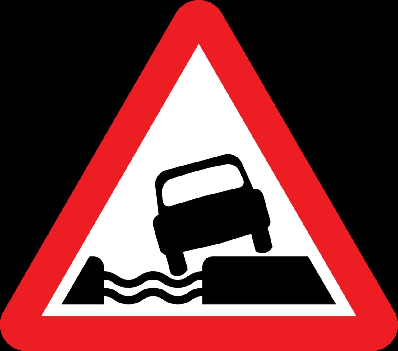 555.1 - Water course alongside road road sign