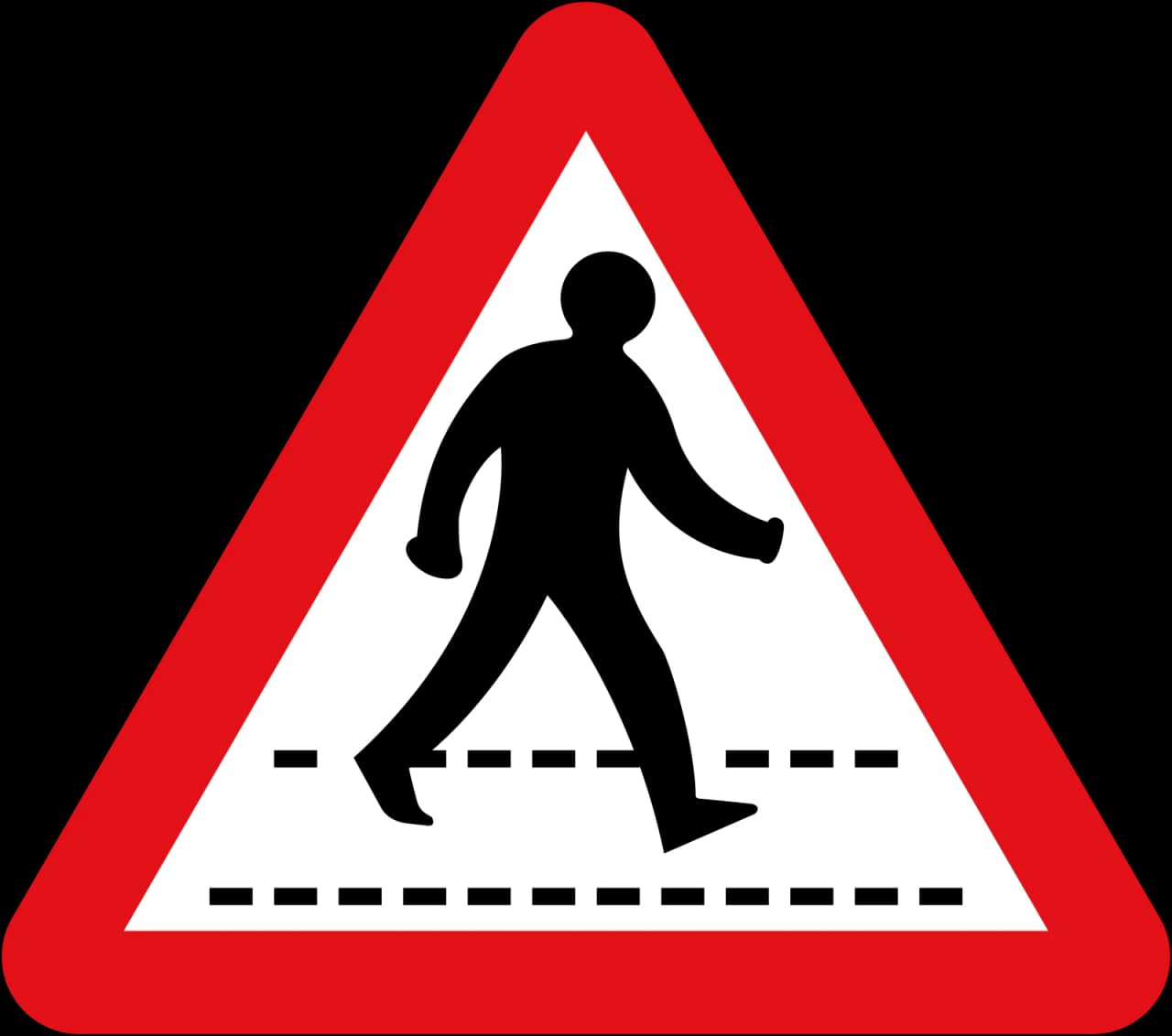544 - Zebra crossing road sign