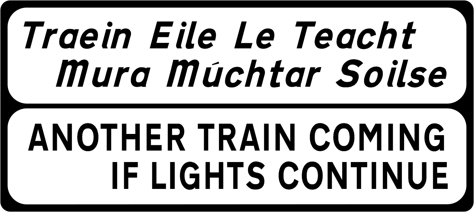 P-061 - Otro tren que se acerca señal de tráfico