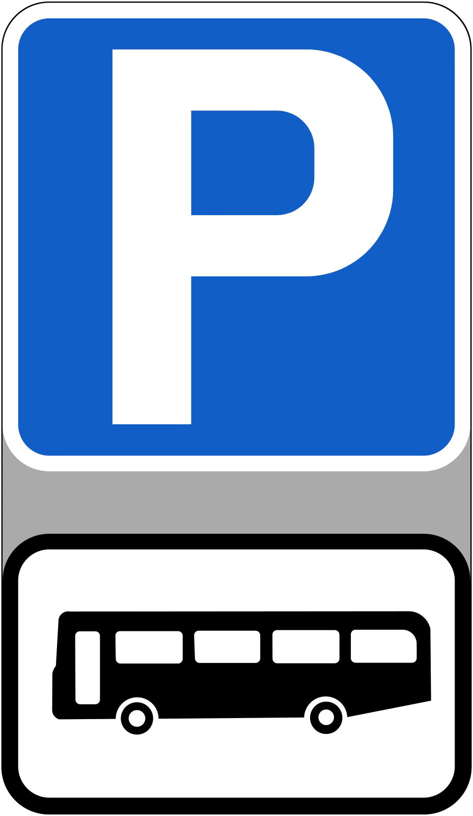 F-205 - Bus Parking road sign