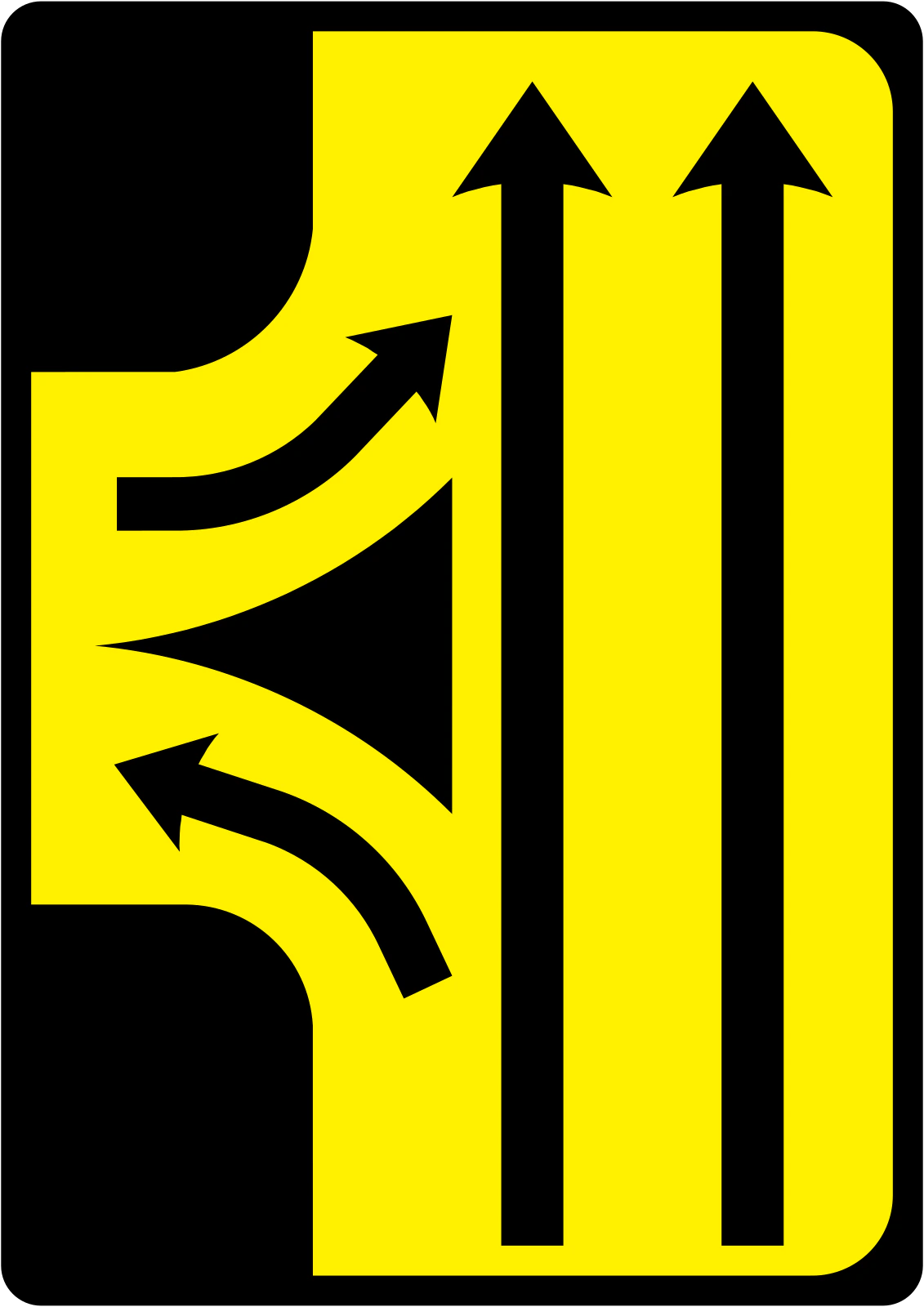 W-034 - Compact Junction road sign