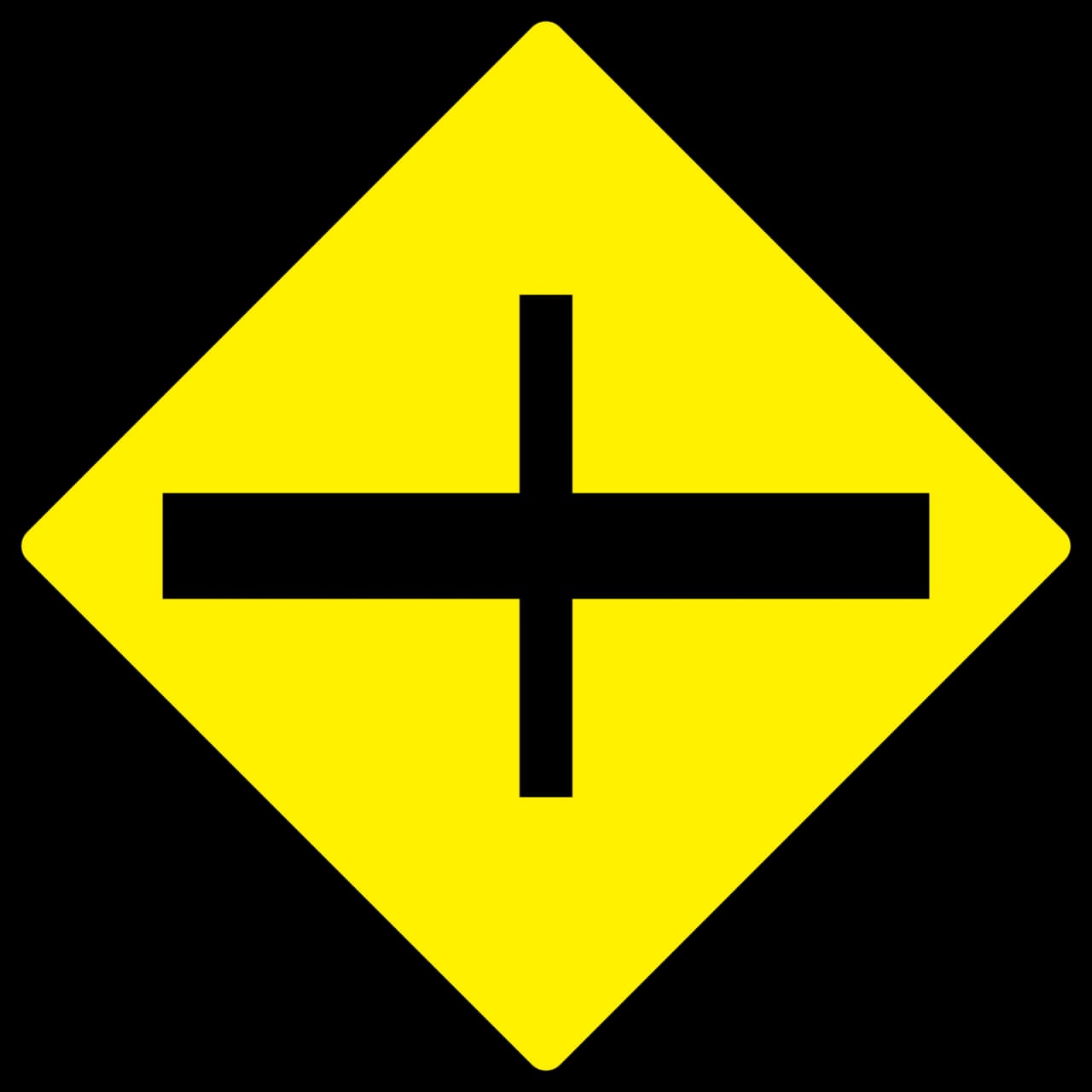 W-015 - Panneau routier Carrefour (route principale) en approche
