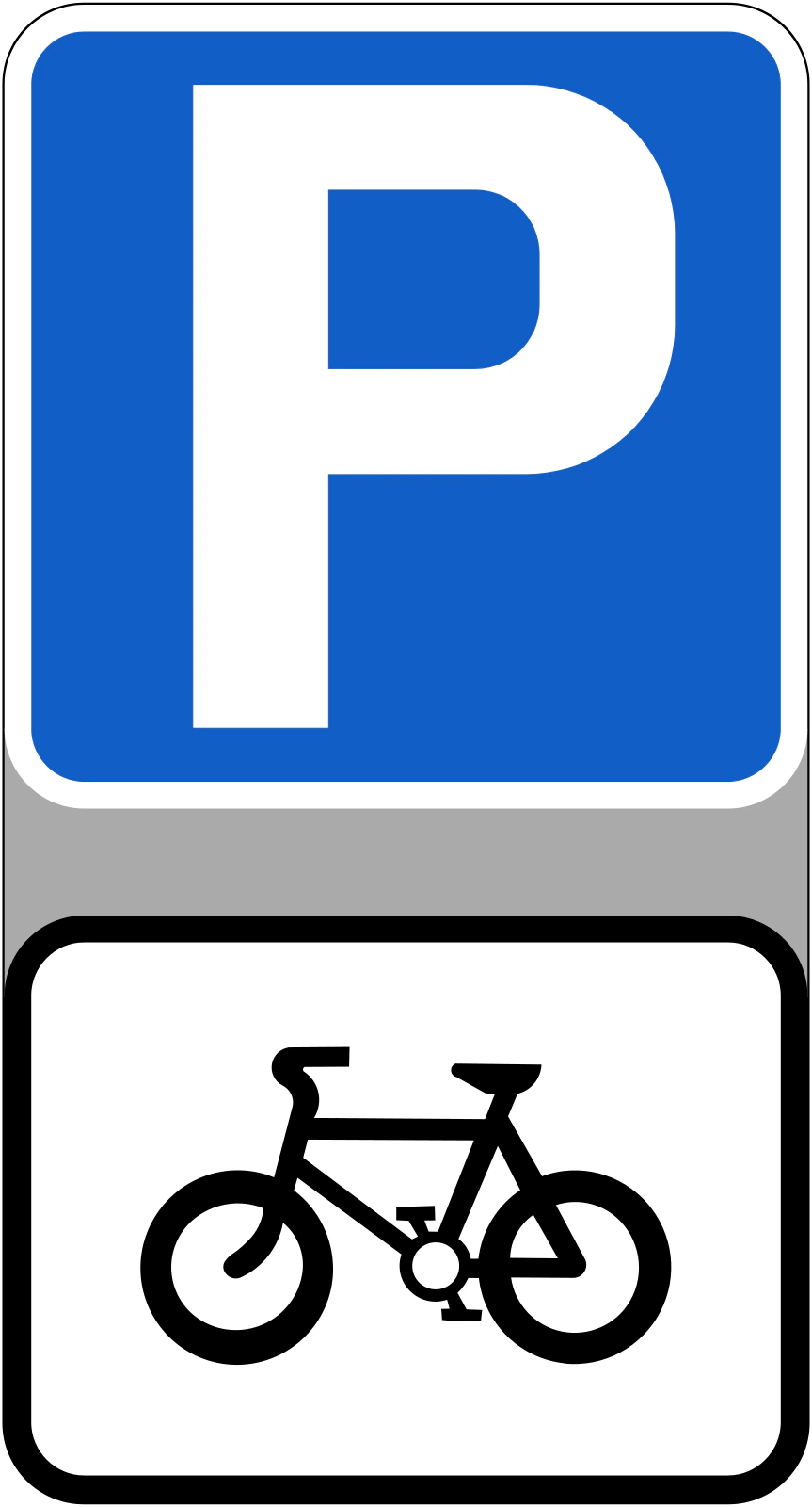 F-206 - Cycle Parking road sign