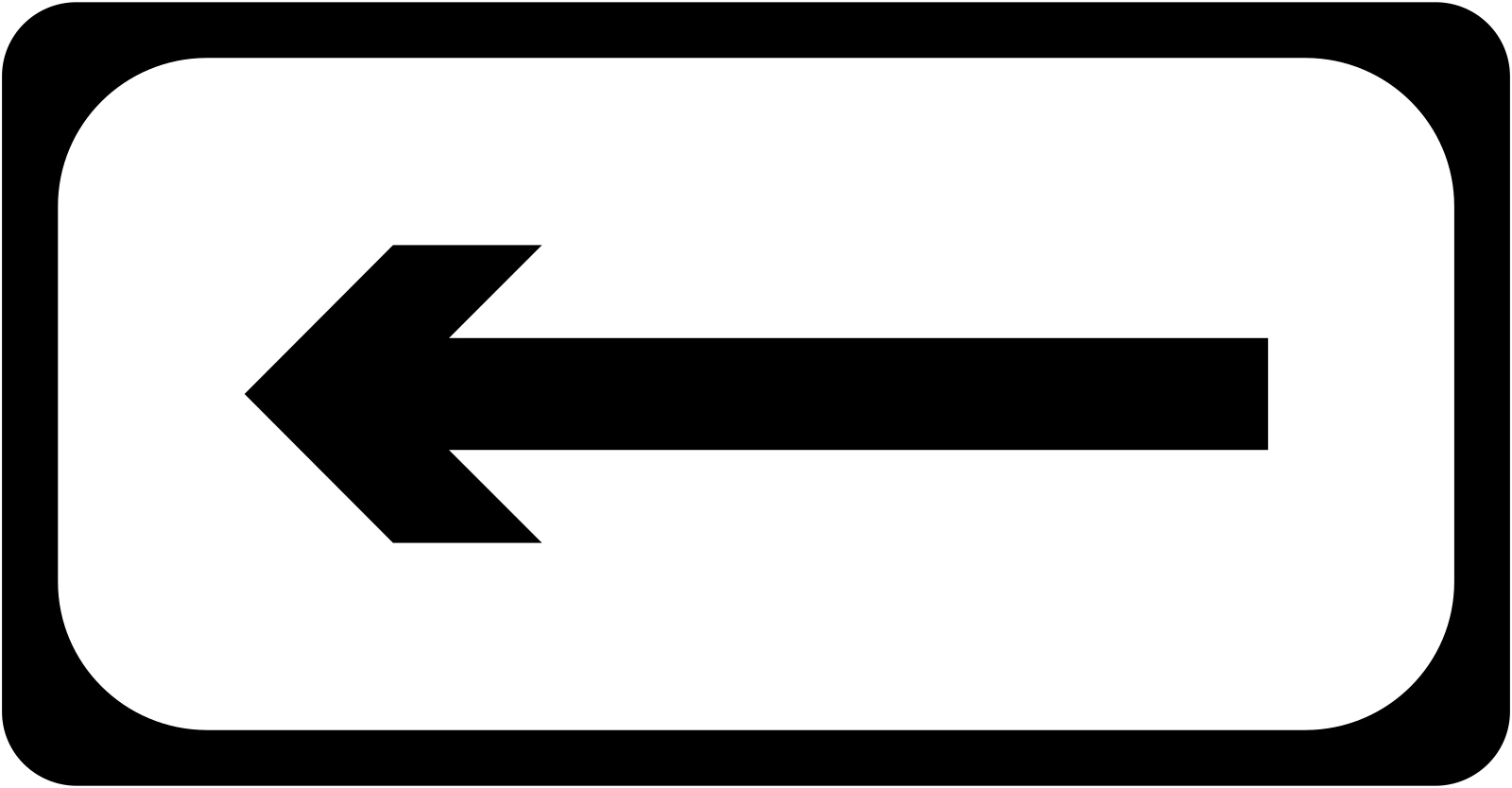 P-003L - Dirección - Izquierda señal de tráfico