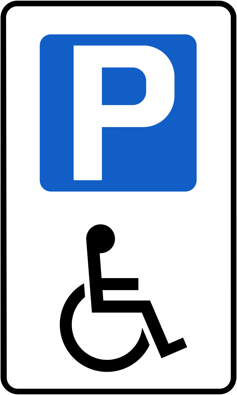F-204 - Disabled Persons' Parking road sign