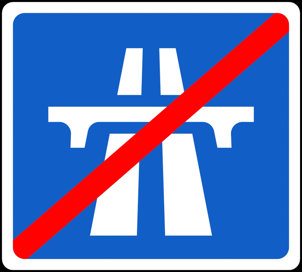 F-333 - Koniec autostrady znak drogowy