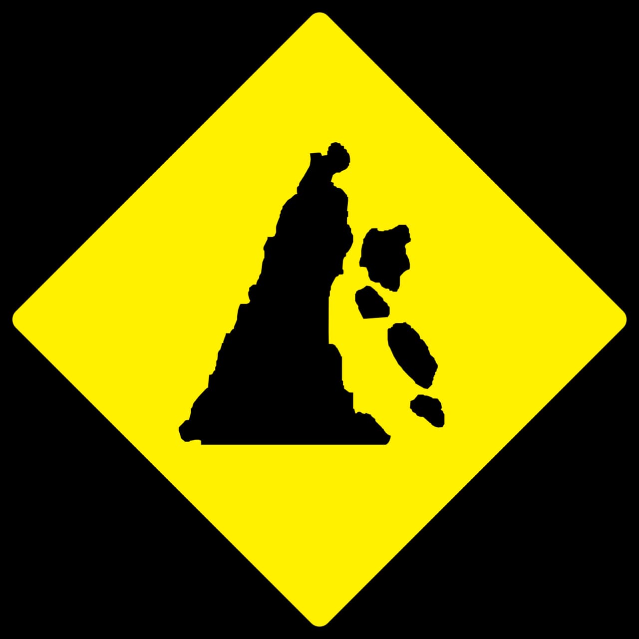 W-164 - Caída de rocas señal de tráfico
