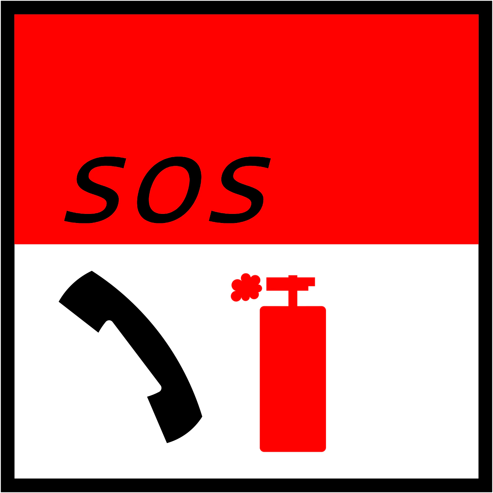 F-804 - Extintor y Teléfono señal de tráfico