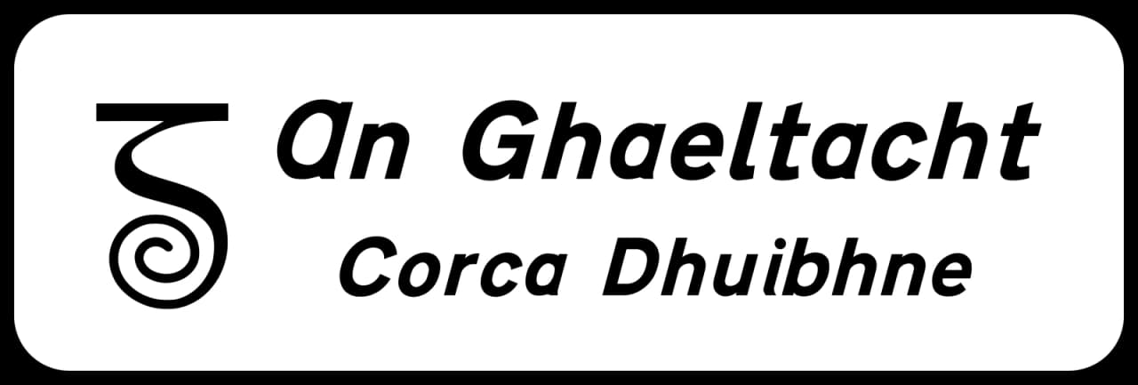 INFO-007 - Wjazd do obszaru Gaeltacht (droga regionalna z nazwą) znak drogowy