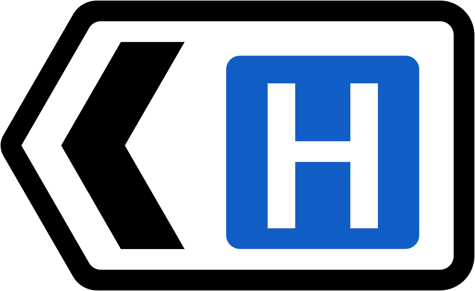 F-212 - Wegweiser Krankenhaus Verkehrsschild