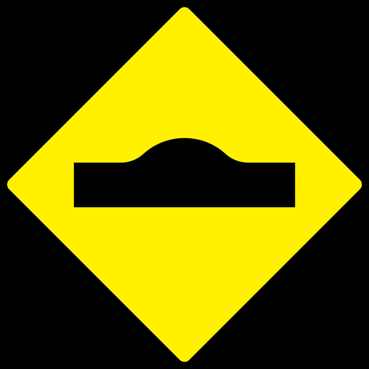 W-130 - Badén señal de tráfico