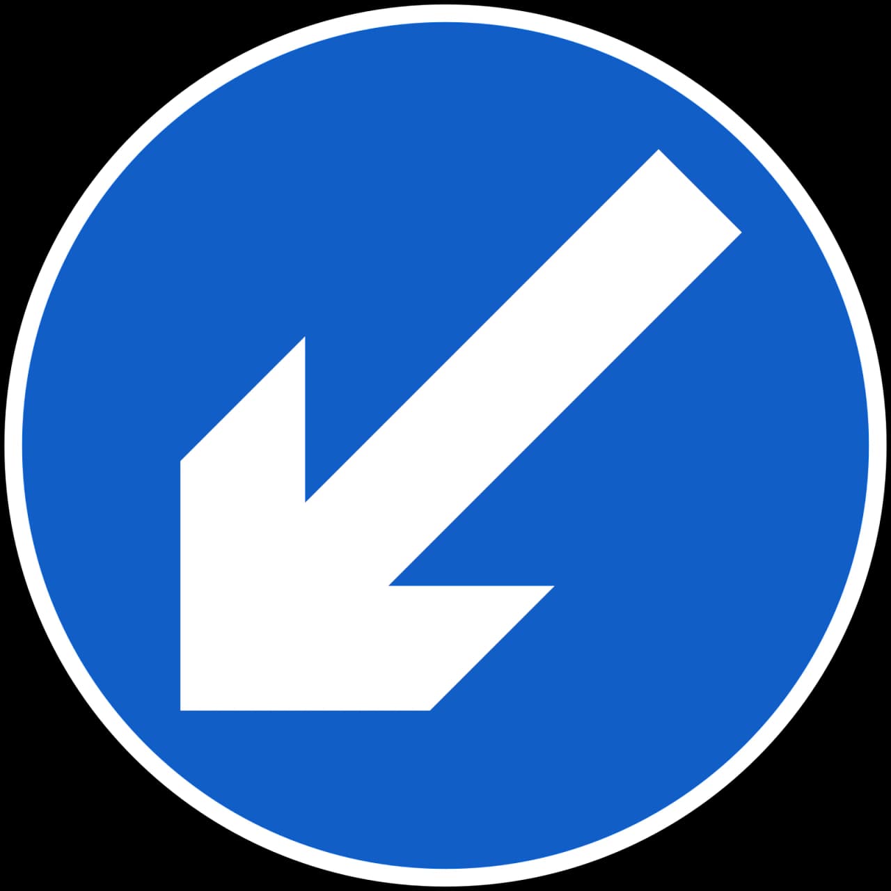 RUS-001 - Keep Left road sign