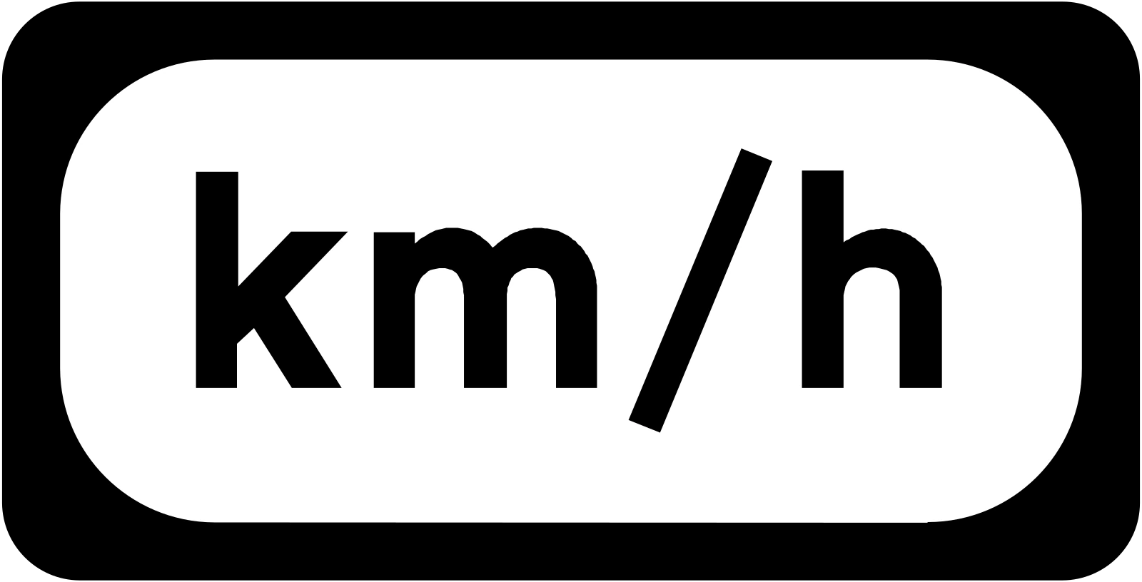 P-054 - km/h Verkehrsschild