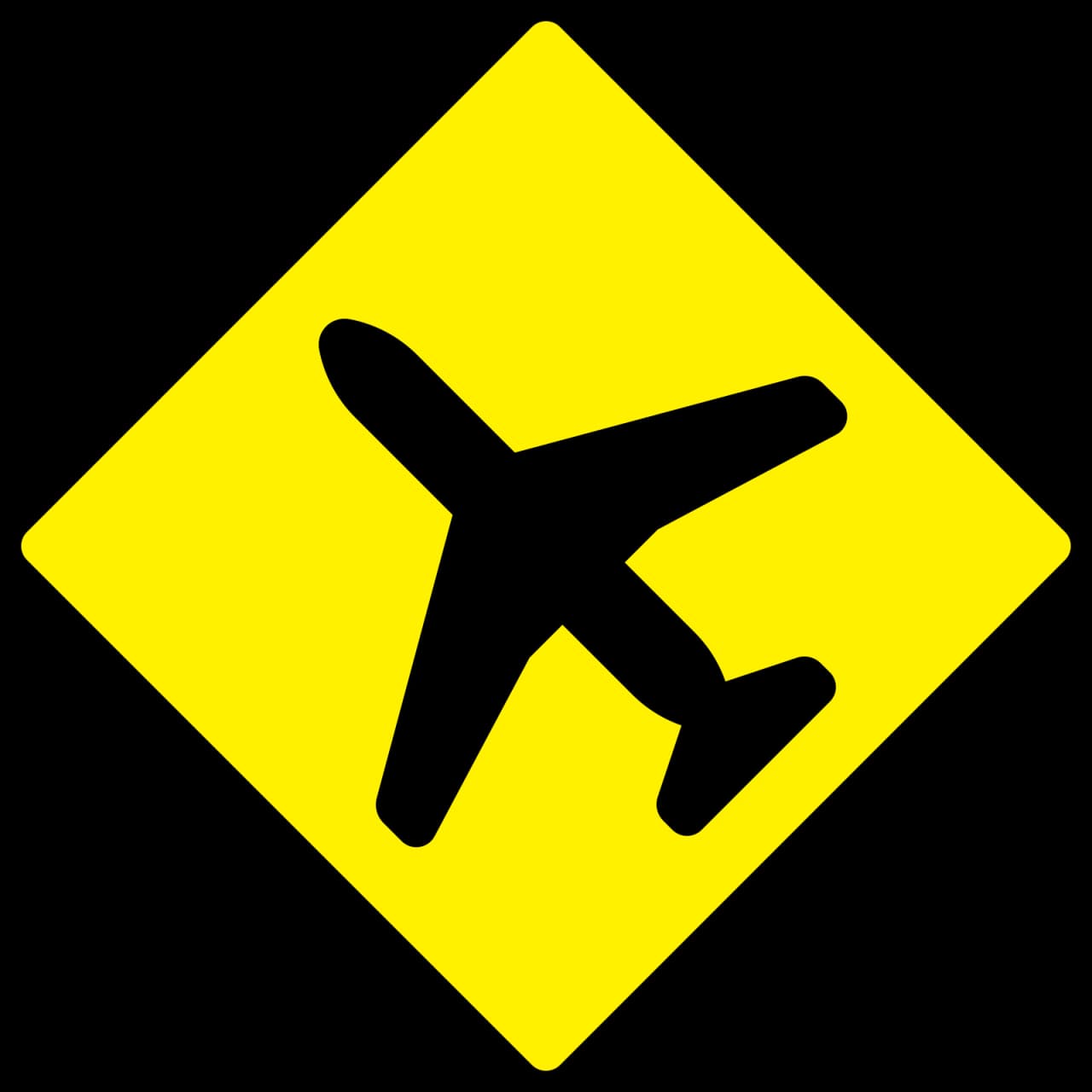 W-165 - Avión volando bajo señal de tráfico