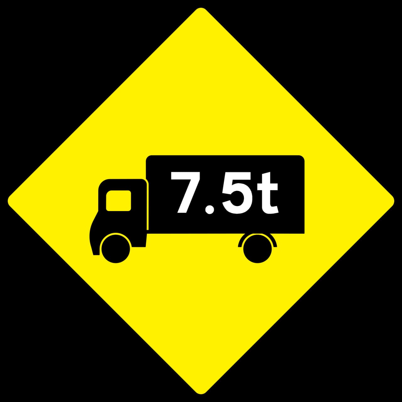 W-114 - Peso Máximo Autorizado (Gestión de Tráfico) señal de tráfico