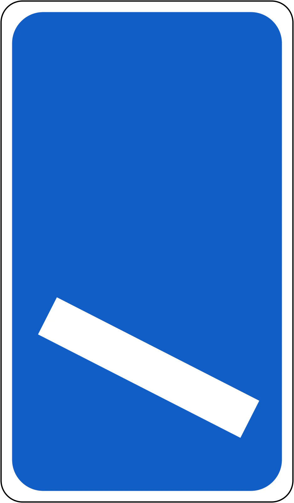 F-340 - Panneau routier Panneau F 340.1 de compte à rebours (autoroute, 100 m)