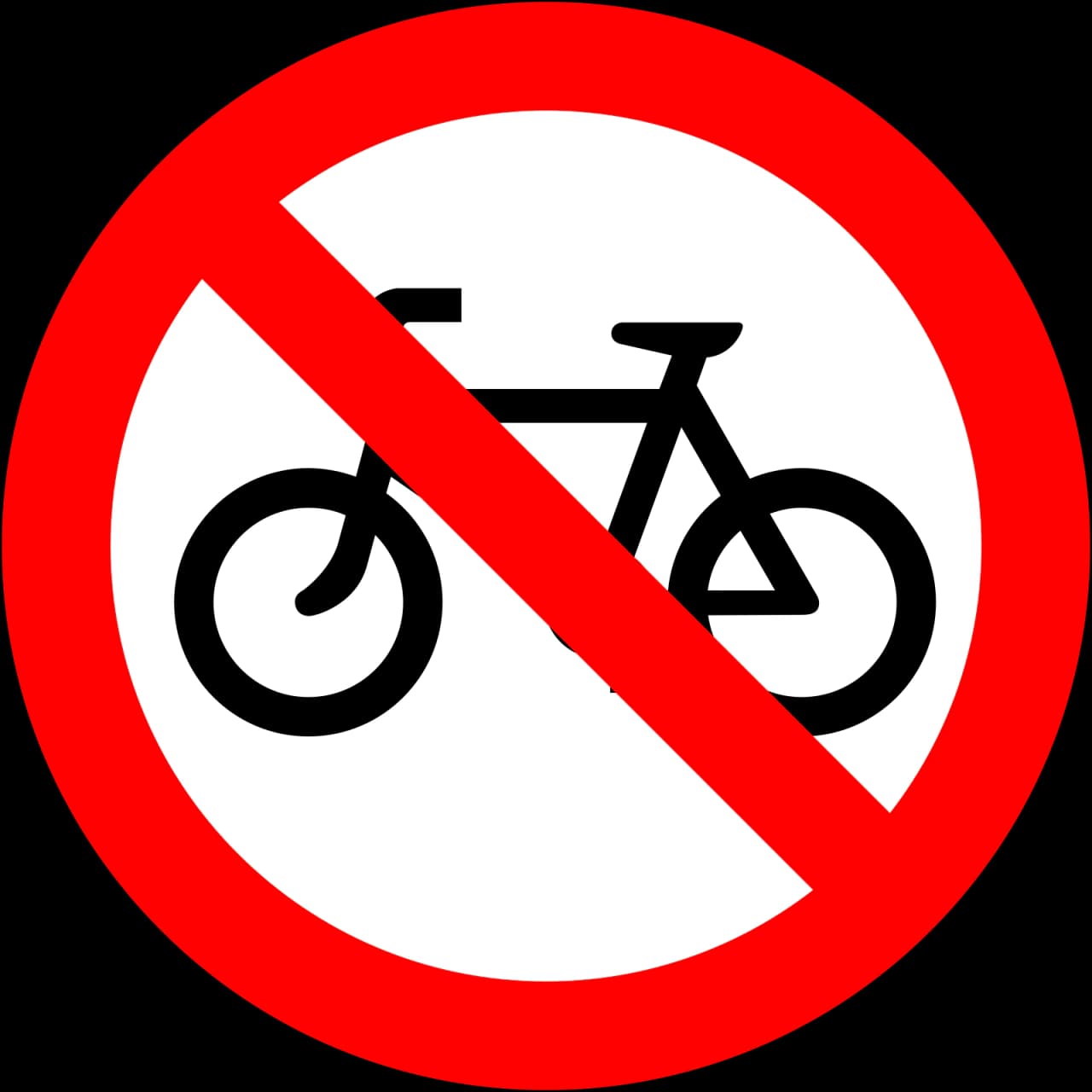 RUS-055 - Keine Fahrräder Verkehrsschild