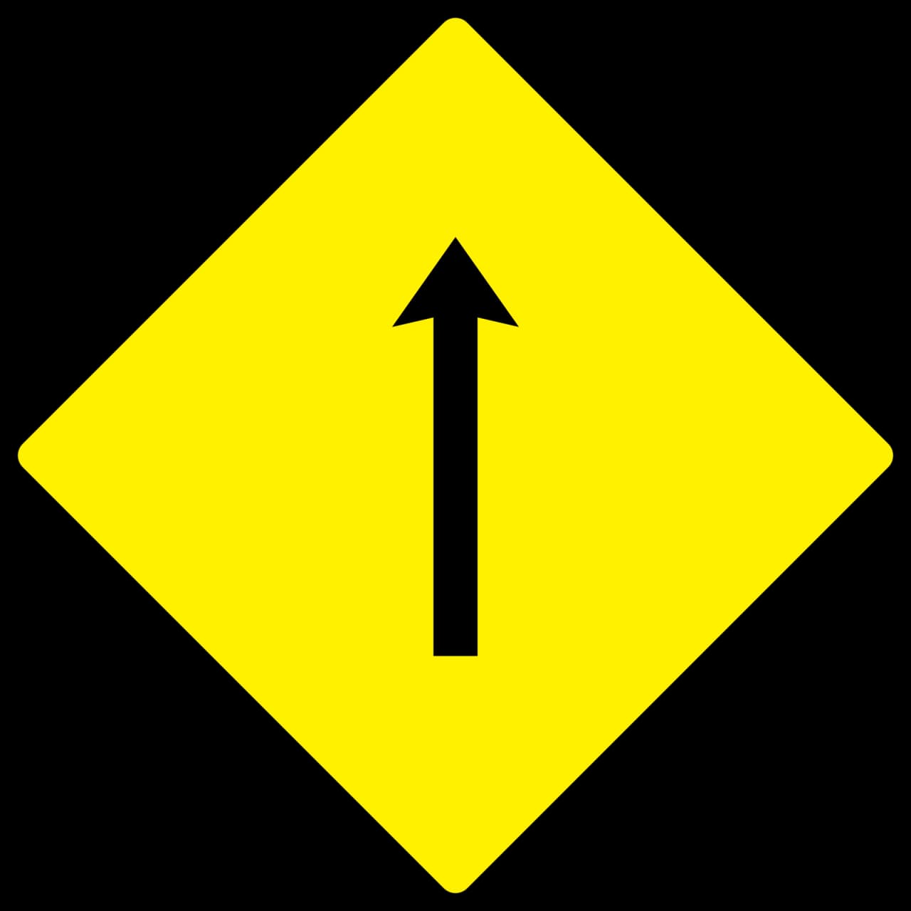 W-101 - Carril Único señal de tráfico