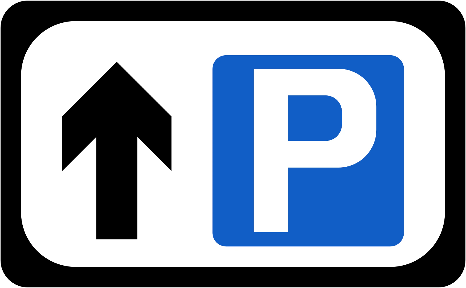 F-203A - Parking Advance Direction road sign