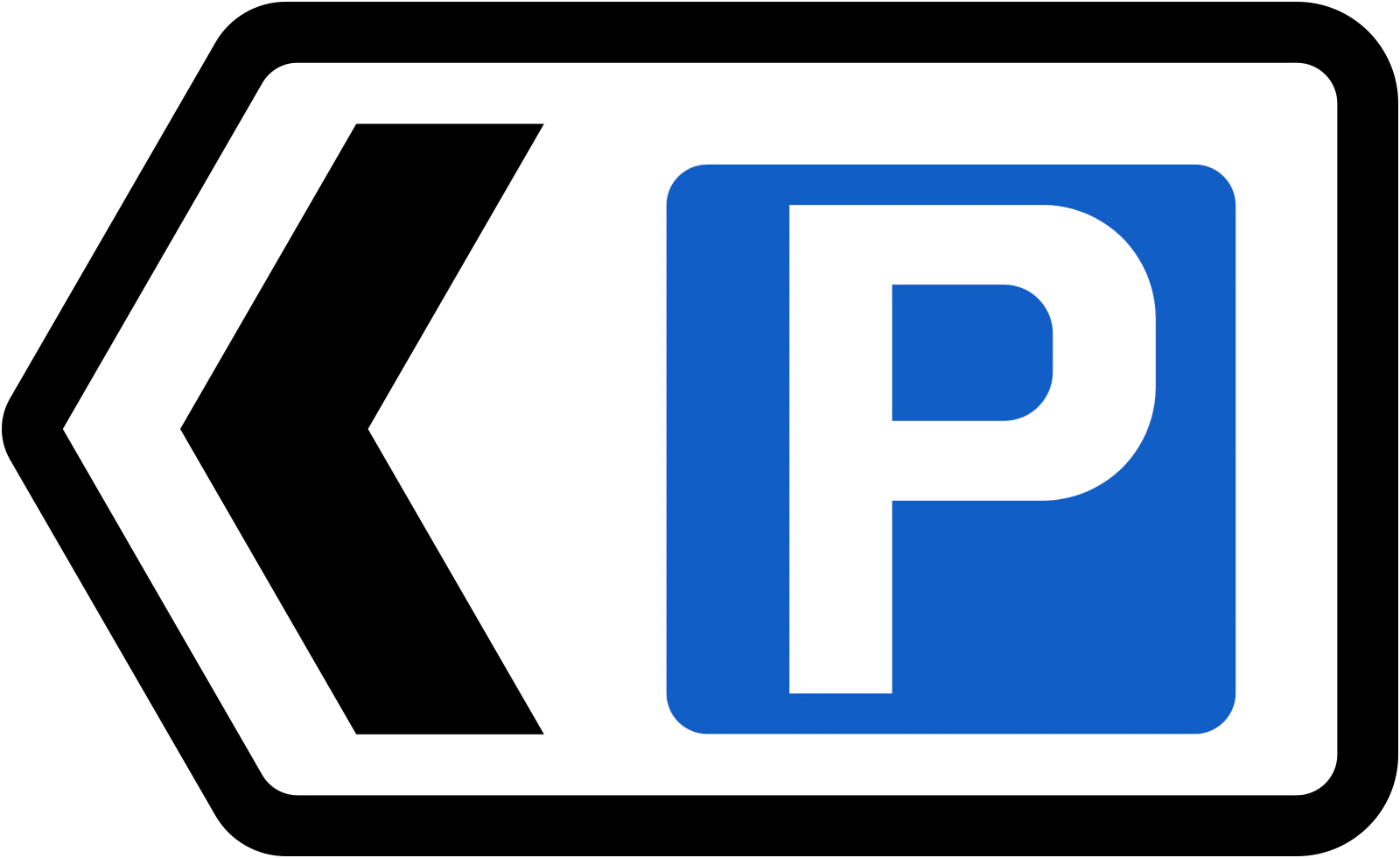 F-202L - Parking Direction road sign