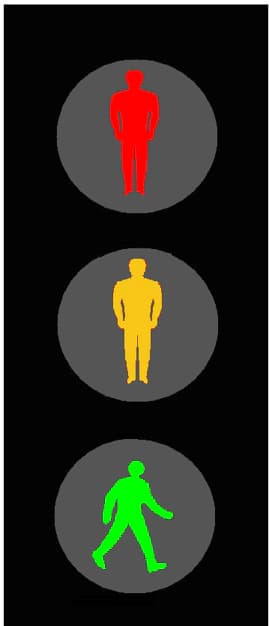 RPC-004 - 3 Aspect Pedestrian Signal road sign
