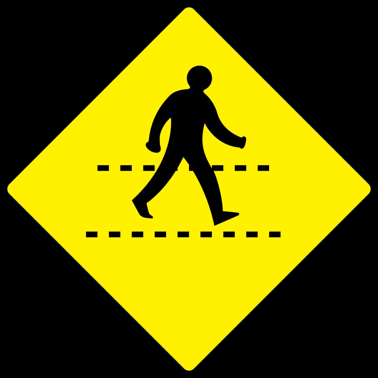 W-140A - Paso de Peatones señal de tráfico