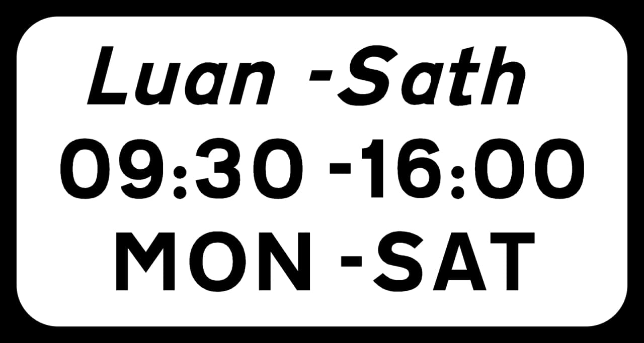 P-051 - Periods of Operation road sign