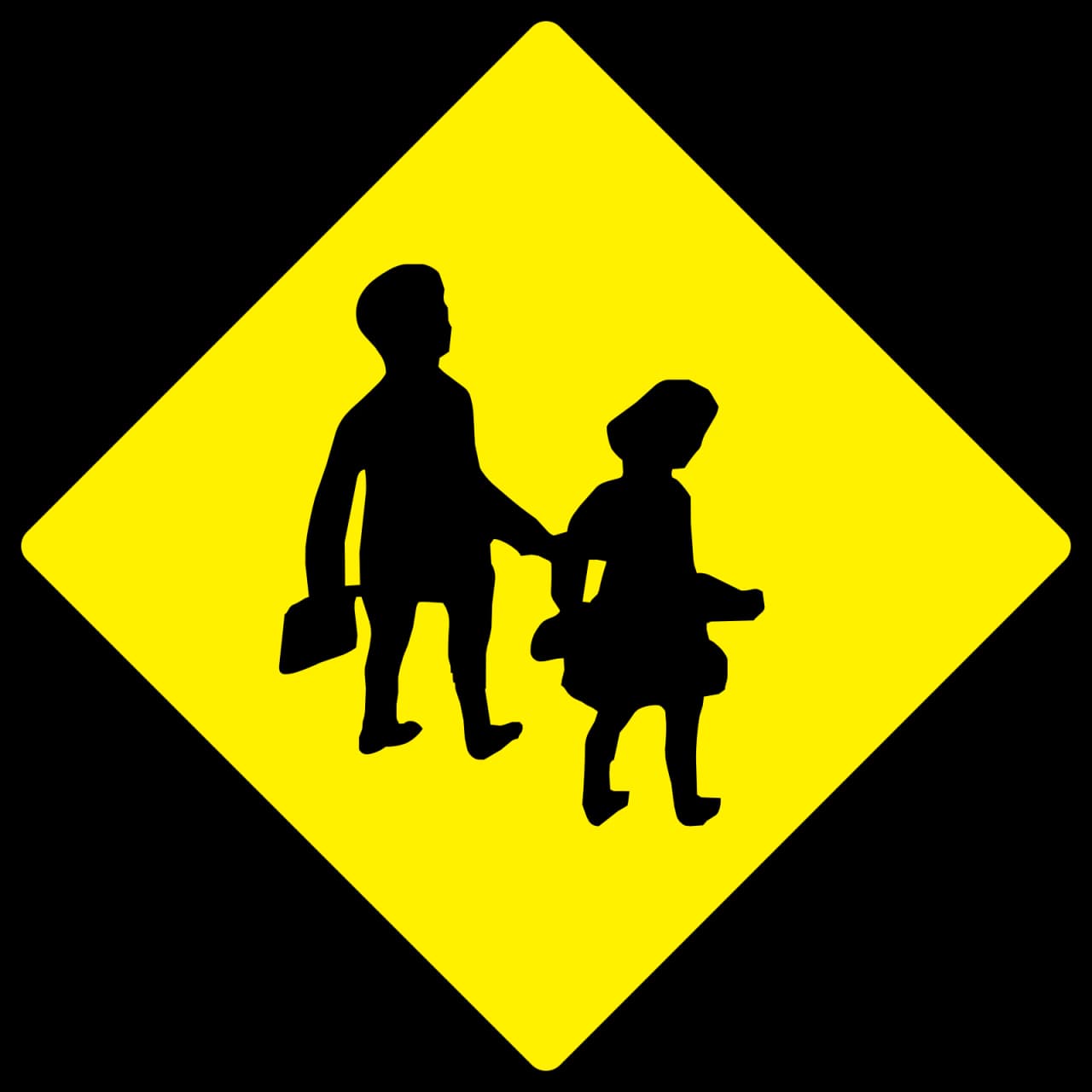 W-141 - Colegio por delante señal de tráfico