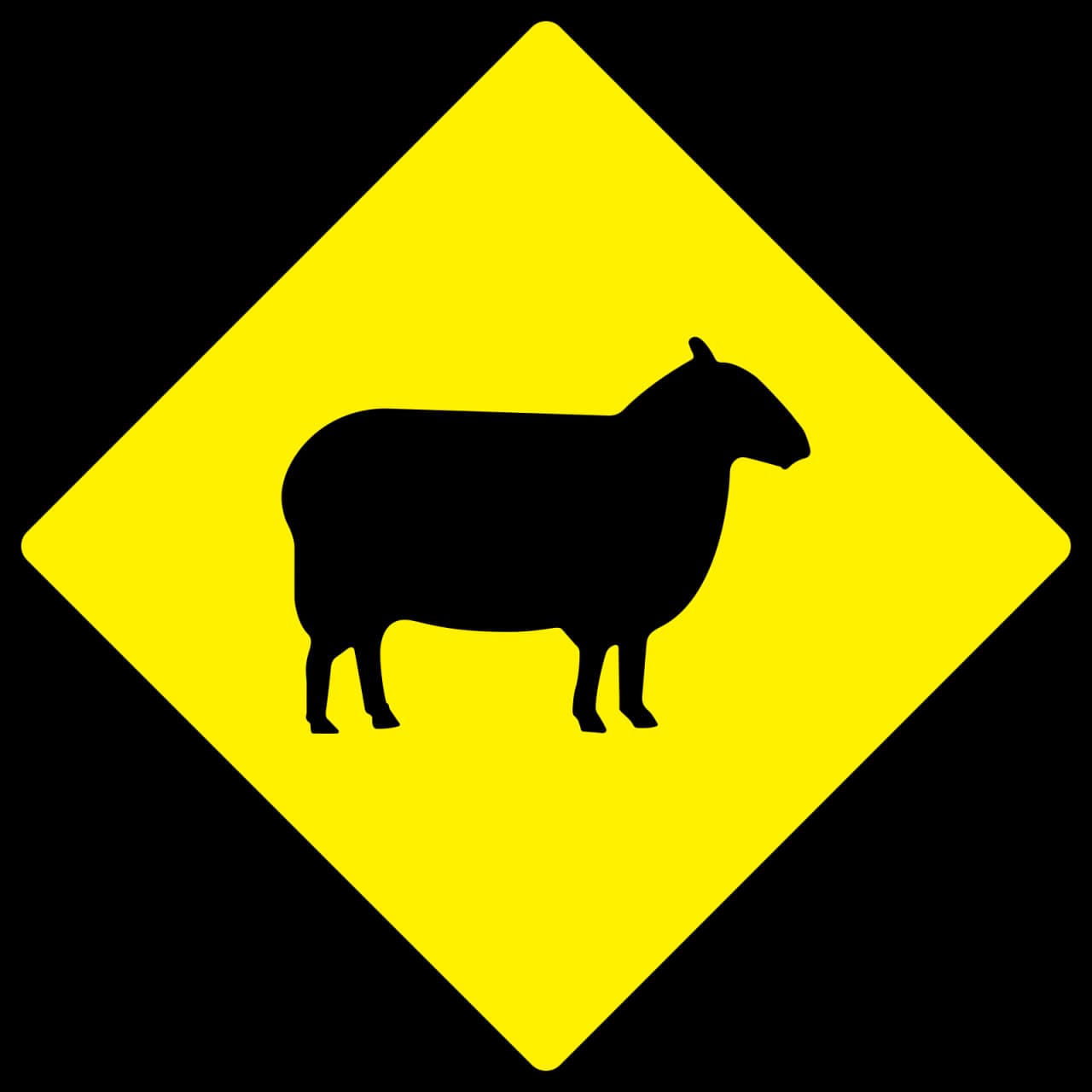 W-152 - Ovejas señal de tráfico
