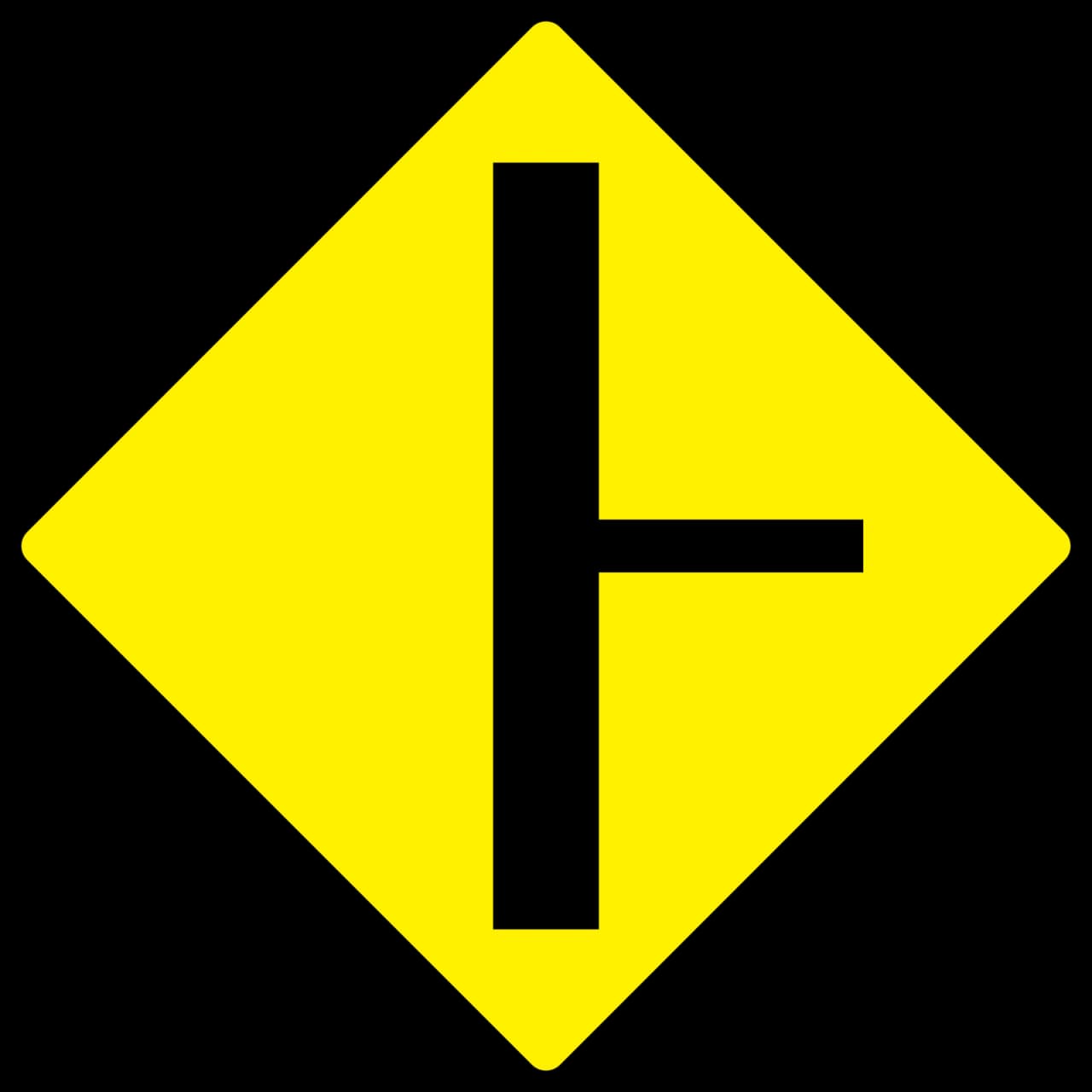 W-002R - Panneau routier Bifurcation - Droite