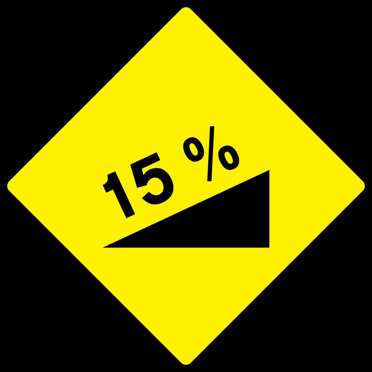 W-106 - Pendiente pronunciada señal de tráfico