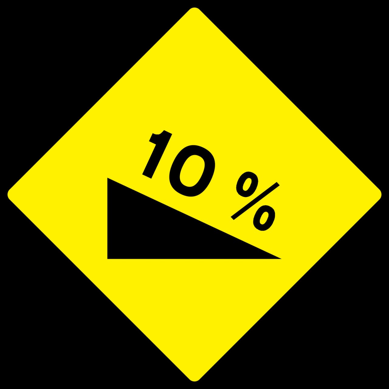 W-105 - Descenso pronunciado señal de tráfico