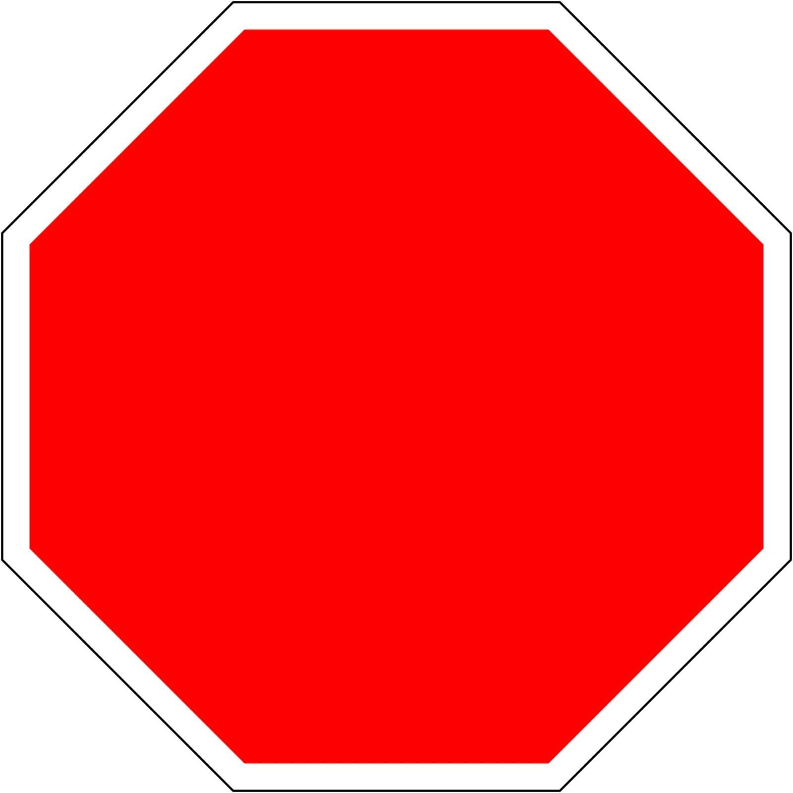 W-040 - STOP en el horizonte señal de tráfico