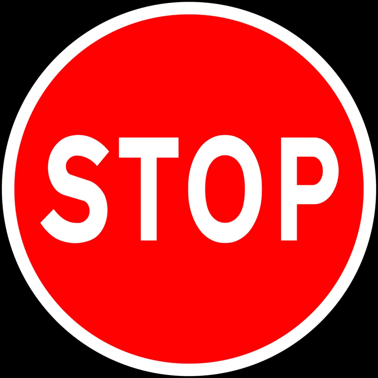 RUS-060 - Stop (kontrola ręczna) znak drogowy