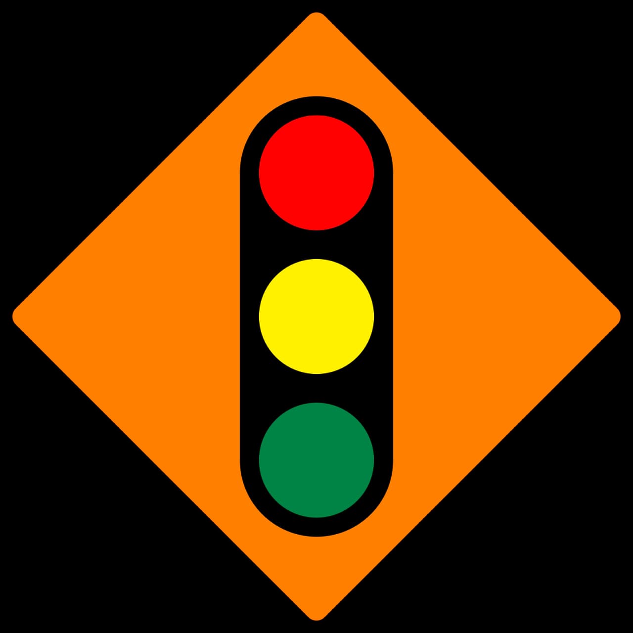 WK-060 - Panneau routier Feux de circulation temporaires