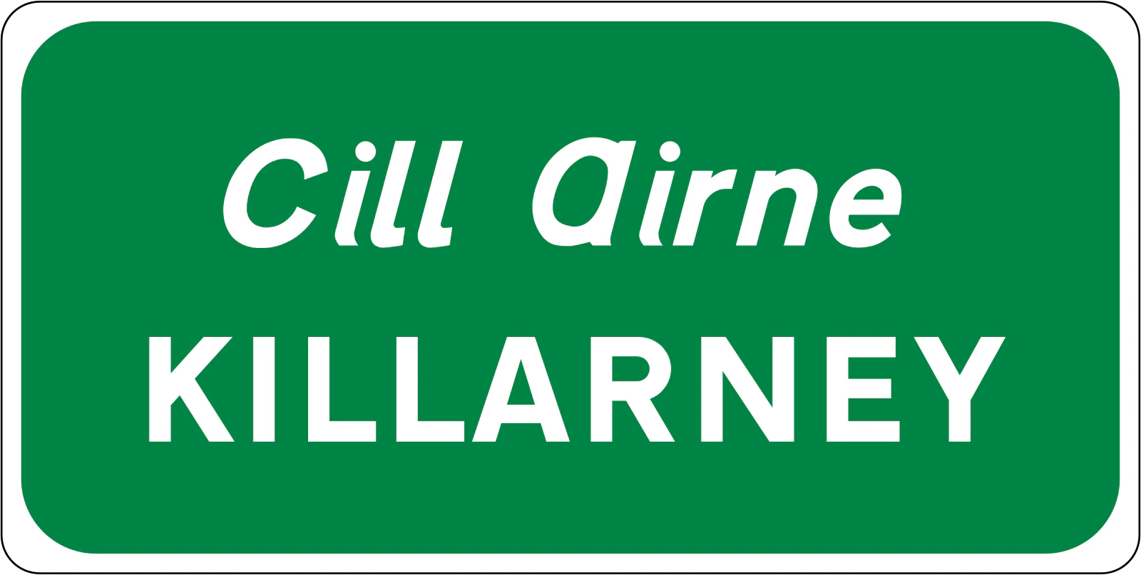 INFO-001 - Town and Village Sign (National Road) road sign