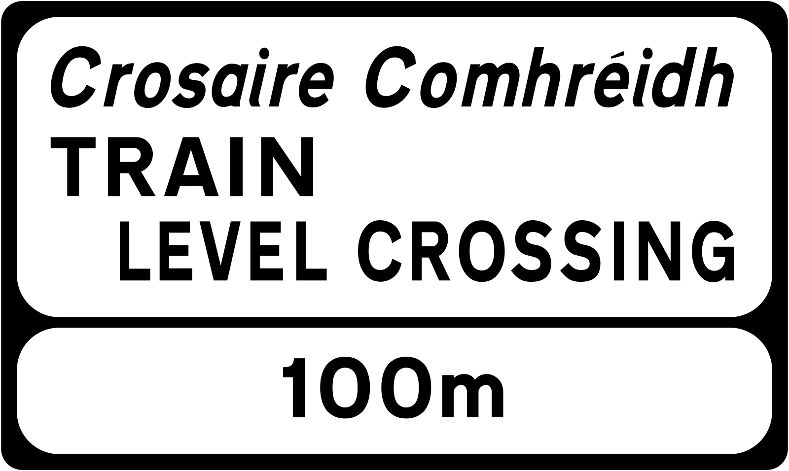 P-072 - Panneau routier Passage à niveau - Train