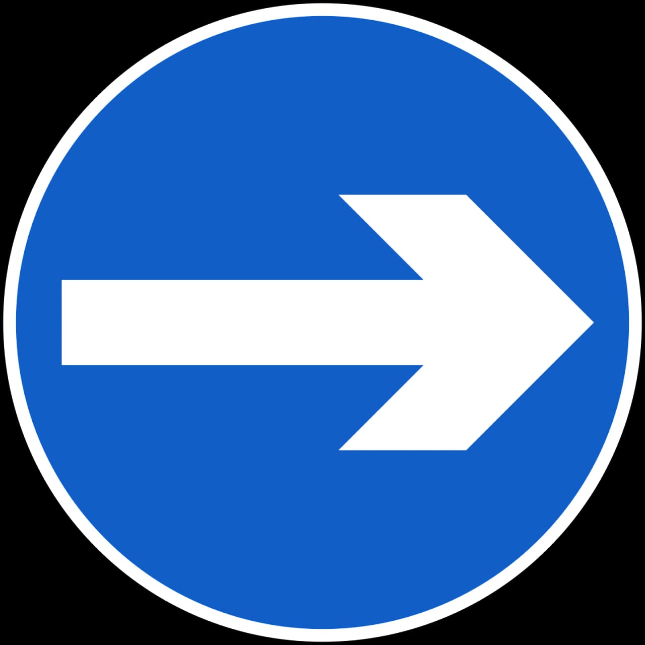 RUS-005 - Turn Right road sign