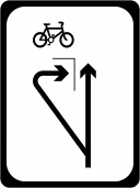 Two - Stage Right Turn road sign from Ireland