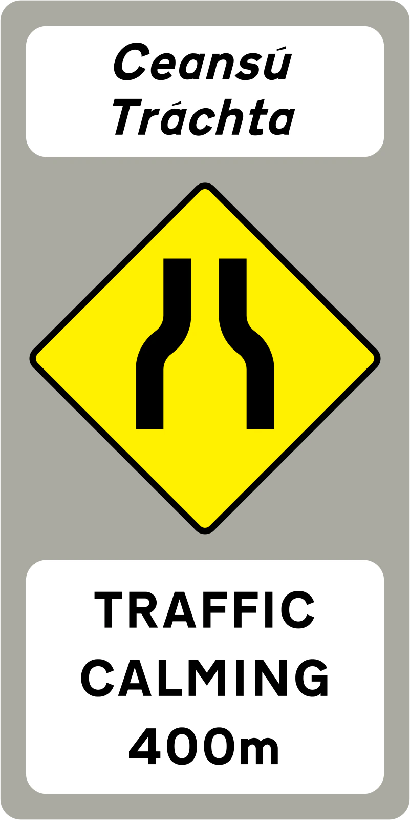 INFO-034 - Verkehrsberuhigungsschild (Warnung) Verkehrsschild