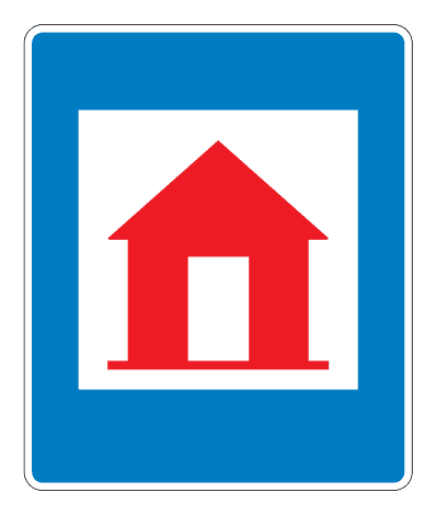 760.7 - Emergency Shelter road sign