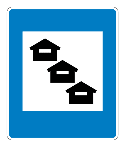 766.5 - Holiday Home District road sign