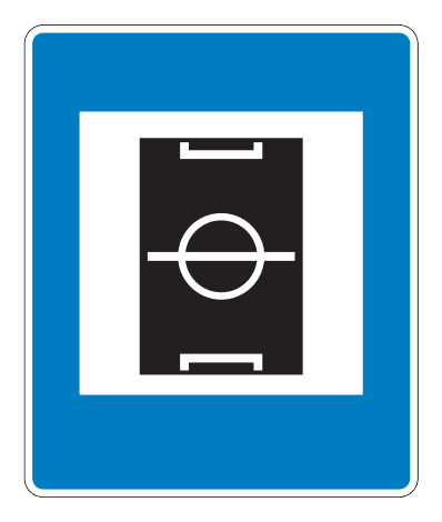 768.34 - Sports Area road sign