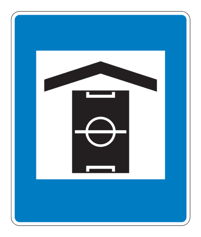 768.35 - Sports Hall road sign