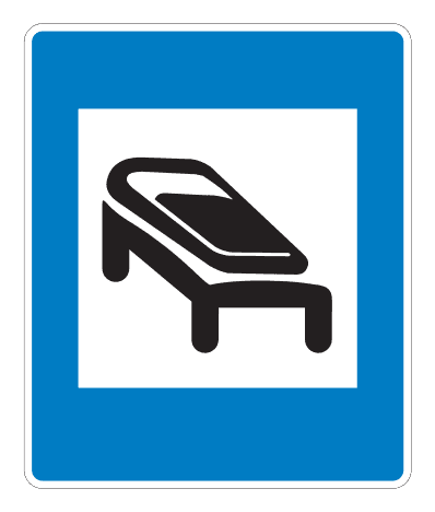 E05.12 - Sleeping Bag Space road sign