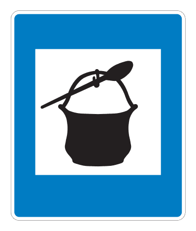 E06.11 - Cooking Facilities road sign