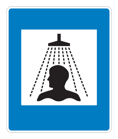 E06.21 - Take A Shower road sign