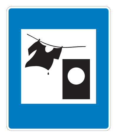 E06.41 - Washing Machine road sign